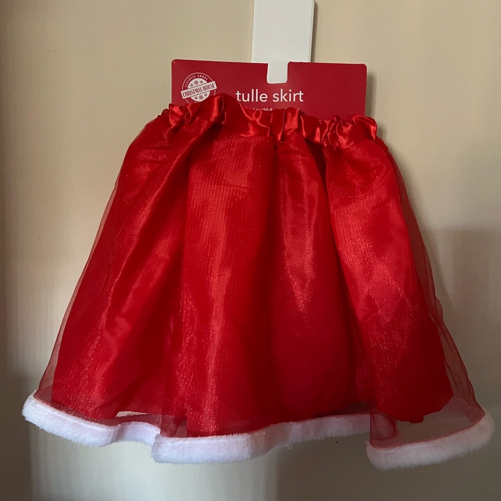CHRISTMAS House Christmas Holiday TULLE SKIRT (20 X 14 in) New